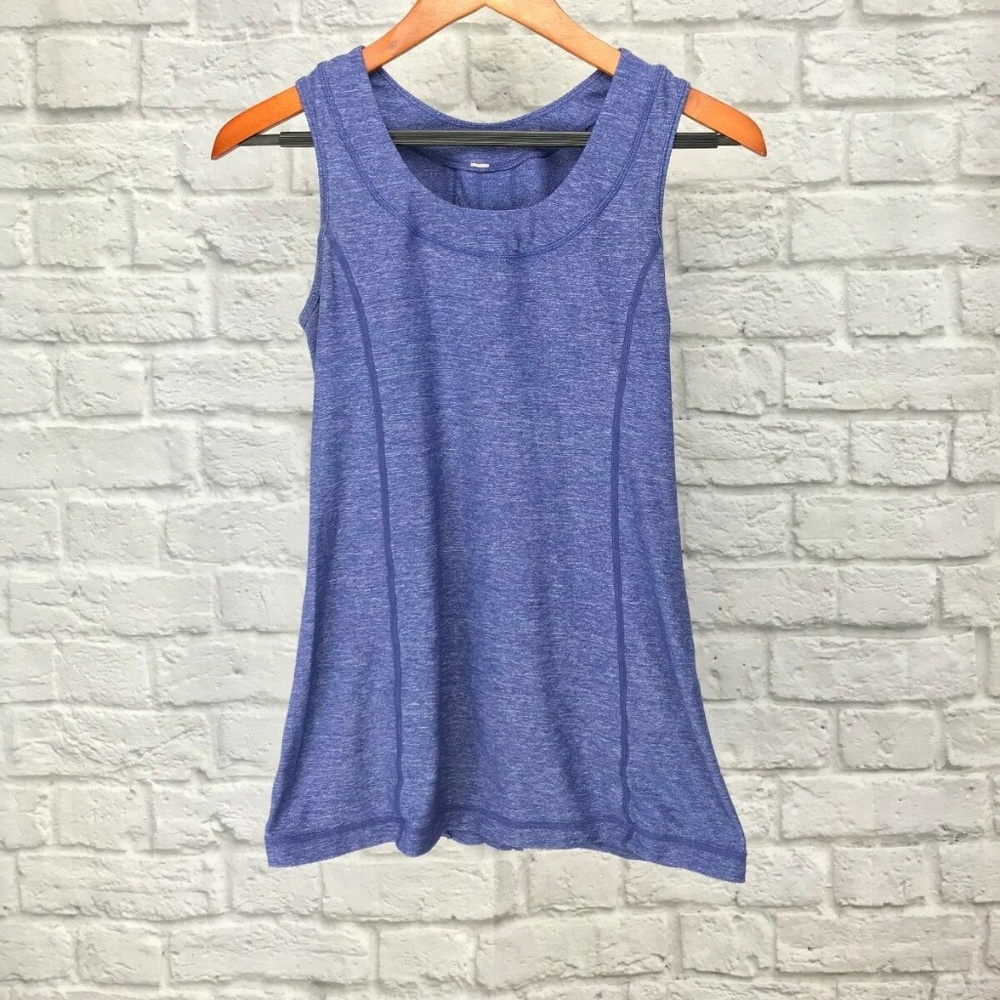 Lululemon Bordeaux Heathered Blue Sleeveless Tank